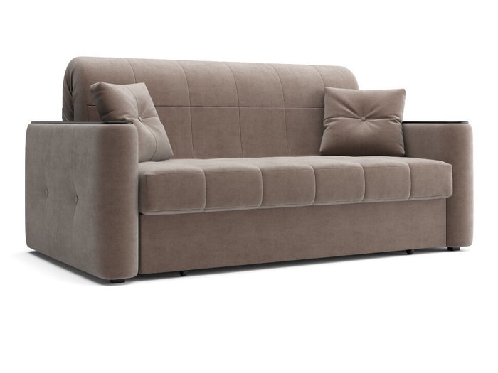Прямой диван-кровать Ницца коричневого цвета - купить Прямые диваны по цене 49140.0