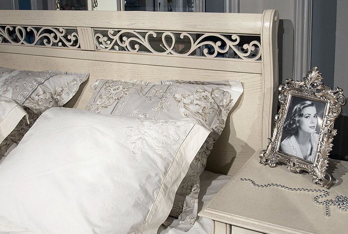 Кровать Оскар 180х200 белого цвета - купить Кровати для спальни по цене 150990.0