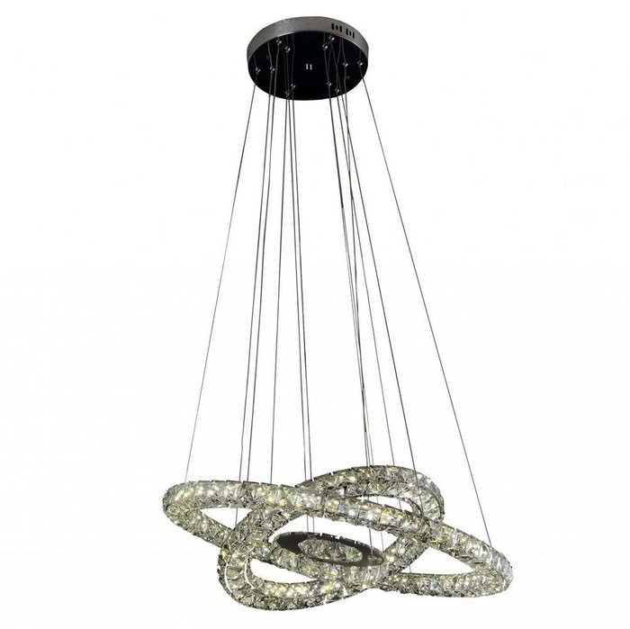 Подвесной светодиодный светильник Тор-Кристалл из металла и хрусталя