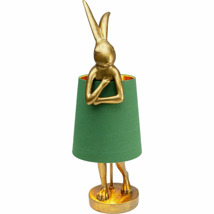 Лампа настольная Rabbit зелено-золотого цвета
