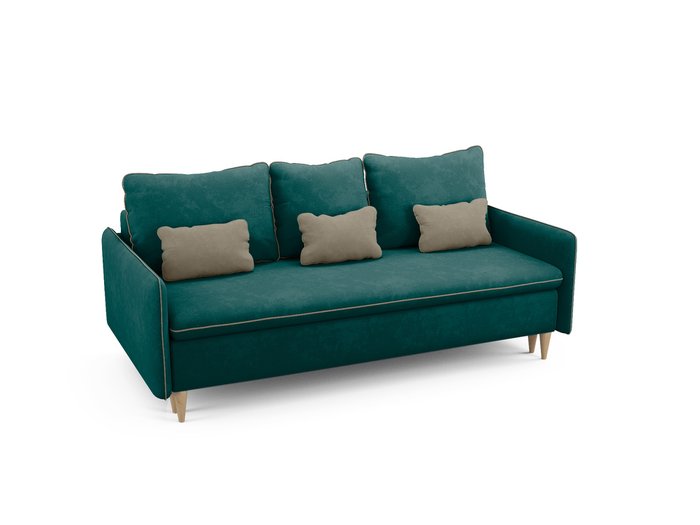 Диван-кровать Ron темно-бирюзового цвета - купить Прямые диваны по цене 60700.0