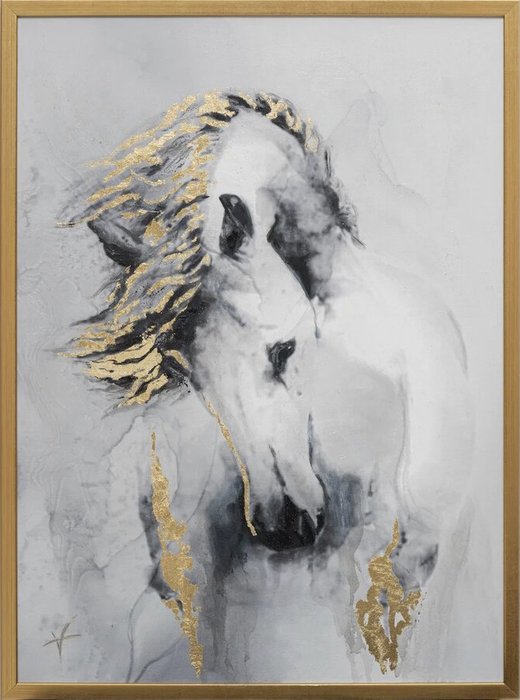 Картина на холсте Белая лошадь 50х70 