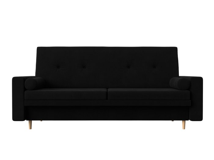 Прямой диван-кровать Белфаст черного цвета (книжка) - купить Прямые диваны по цене 31990.0
