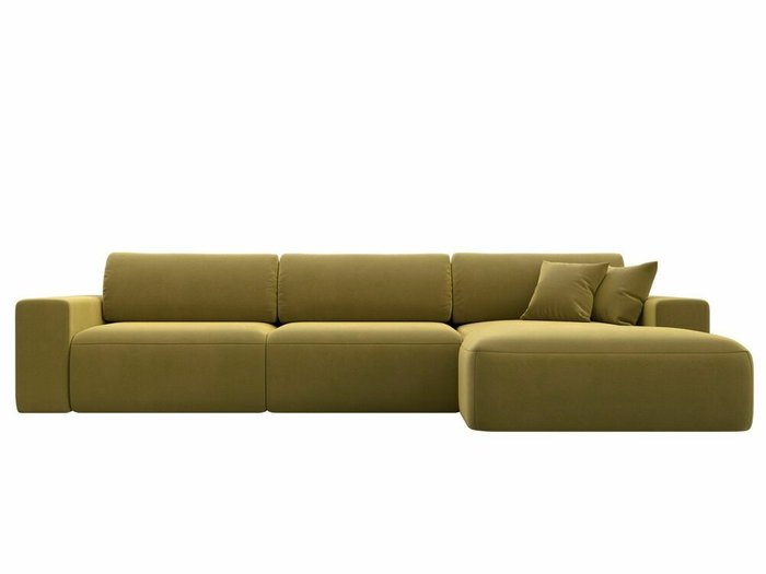 Угловой диван-кровать Лига 036 Классик Лонг желтого цвета правый угол - купить Угловые диваны по цене 106999.0