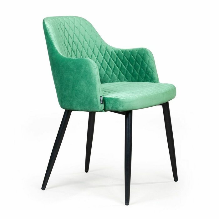 Стул с подлокотниками William нефритово-зеленого цвета - лучшие Обеденные стулья в INMYROOM