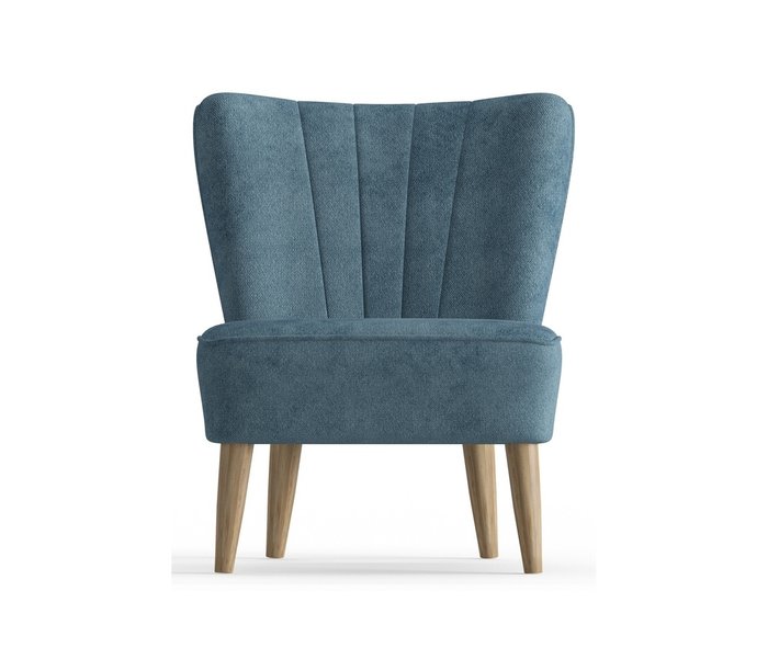 Кресло Пальмира в обивке из велюра светло-синего цвета - купить Интерьерные кресла по цене 16490.0