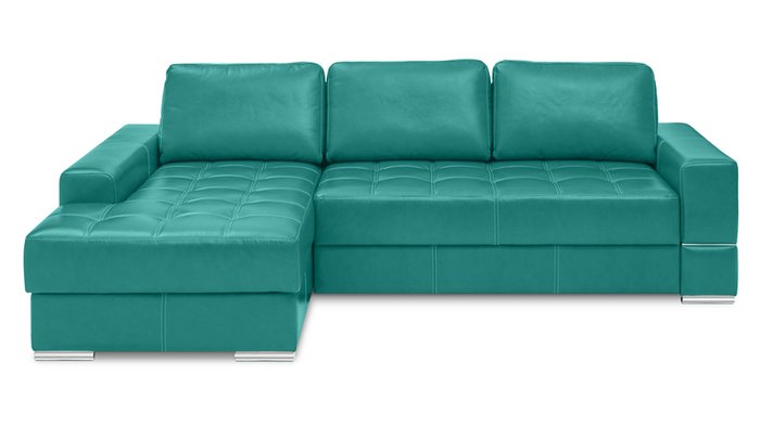 Угловой диван-кровать Матео бирюзового цвета - лучшие Угловые диваны в INMYROOM