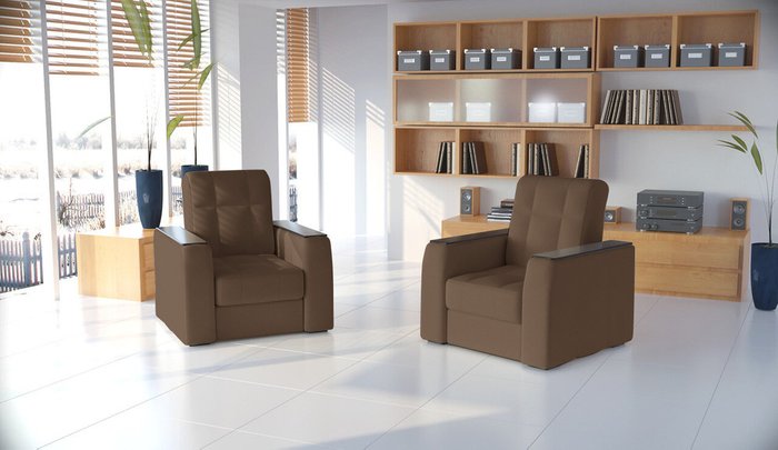 Кресло Регин коричневого цвета - лучшие Интерьерные кресла в INMYROOM
