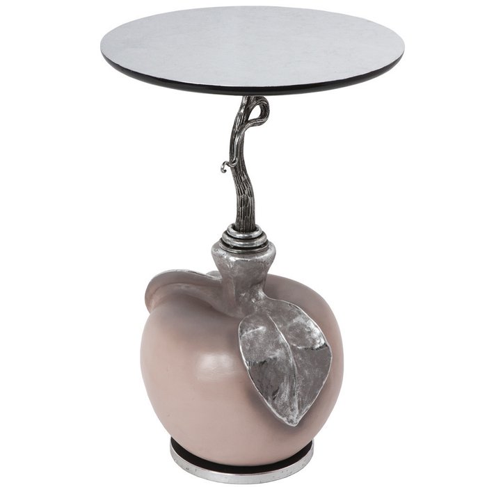 Стол кофейный Яблоко Евы Сильвер Пиони серебристого цвета - купить Кофейные столики по цене 25561.0