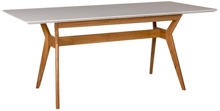 Раскладной обеденный стол Нарвик серо-бежевого цвета - купить Обеденные столы по цене 35460.0