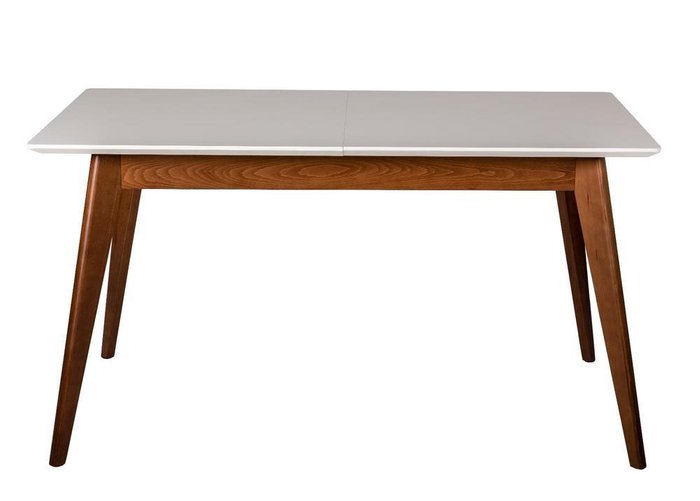 Раскладной обеденный стол Лунд серо-коричневого цвета - лучшие Обеденные столы в INMYROOM