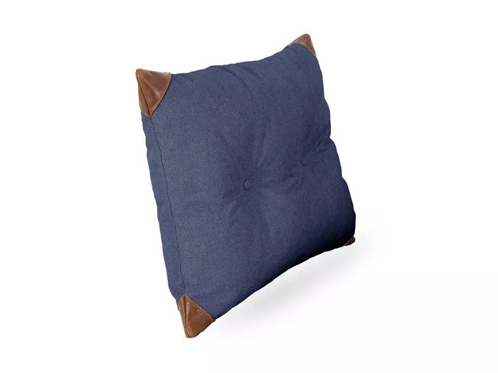 Подушка Chesterfield 60х60 темно-синего цвета - купить Декоративные подушки по цене 5000.0