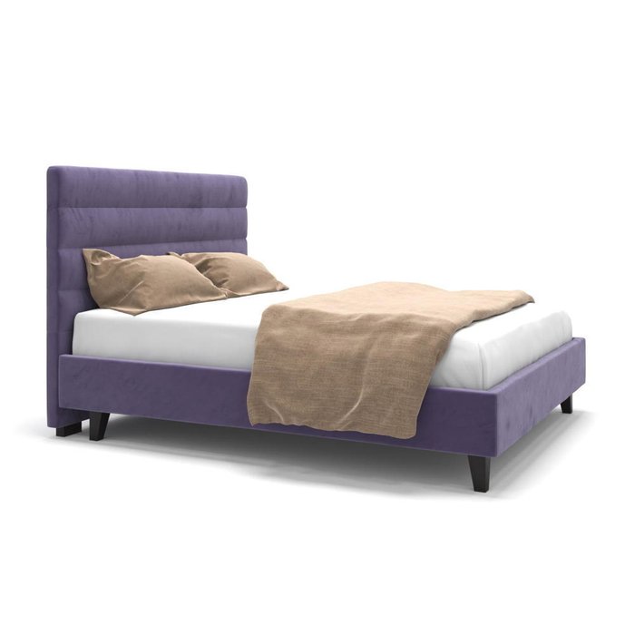 Кровать Tara  на ножках фиолетовая 160х200 - купить Кровати для спальни по цене 64900.0