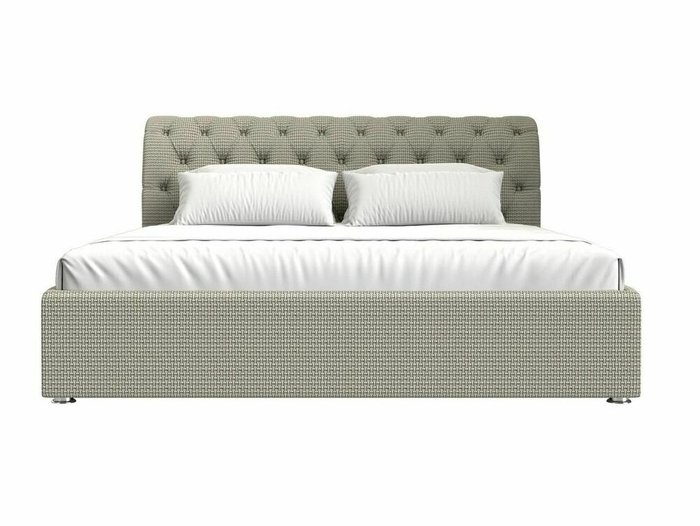 Кровать Сицилия 200х200 серо-бежевого цвета с подъемным механизмом - купить Кровати для спальни по цене 109999.0