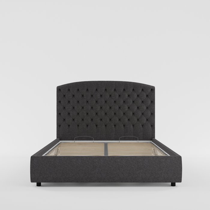 Кровать Lazy Lite 160х200 темно-серого цвета с подъемным механизмом - купить Кровати для спальни по цене 74200.0 Кровать Lazy Lite 160х200 темно-серого цвета с подъемным механизмом - купить Кровати для спальни по цене 74200.0