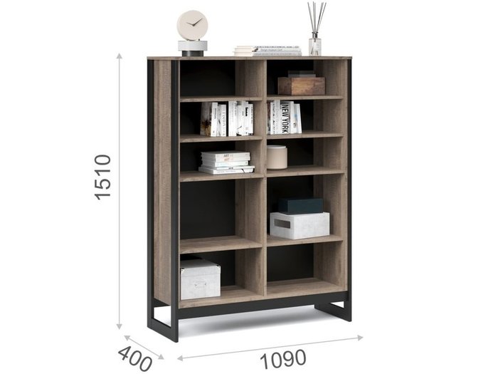 Книжный шкаф Стокгольм коричневого цвета - купить Книжные шкафы по цене 20213.0