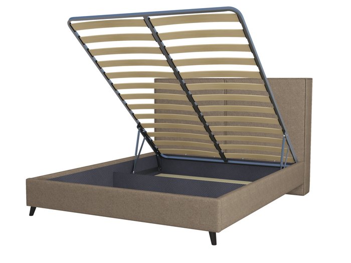 Кровать Atlin 160х200 темно-бежевого цвета с подъемным механизмом - купить Кровати для спальни по цене 34257.0