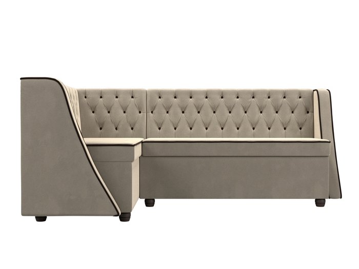 Кухонный угловой диван Лофт бежевого цвета левый угол - купить Угловые диваны по цене 48999.0