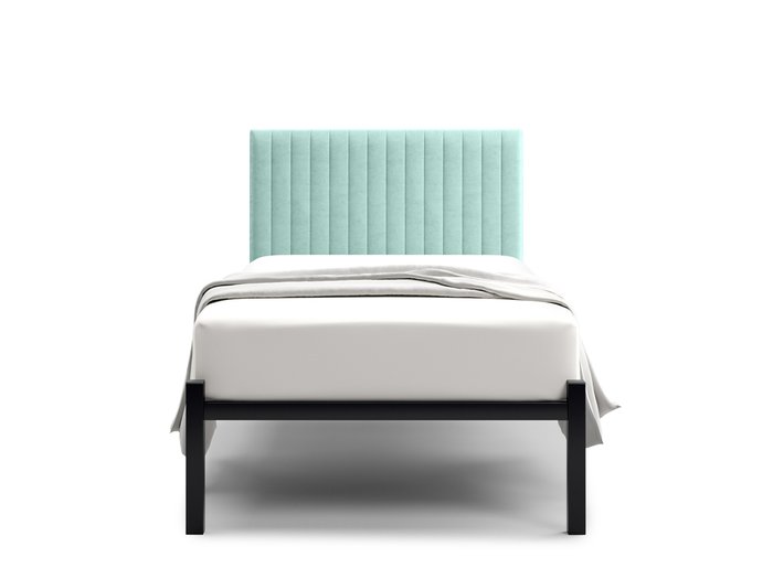Кровать Лофт Mellisa Steccato 90х200 бирюзового цвета без подъемного механизма - купить Кровати для спальни по цене 14400.0