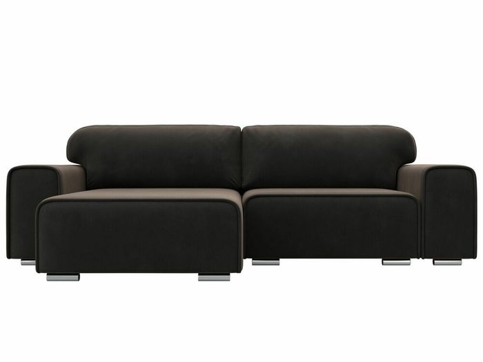 Угловой диван-кровать Лига 029 коричневого цвета левый угол - купить Угловые диваны по цене 66999.0