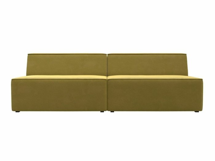 Прямой модульный диван Монс желтого цвета - купить Прямые диваны по цене 43999.0