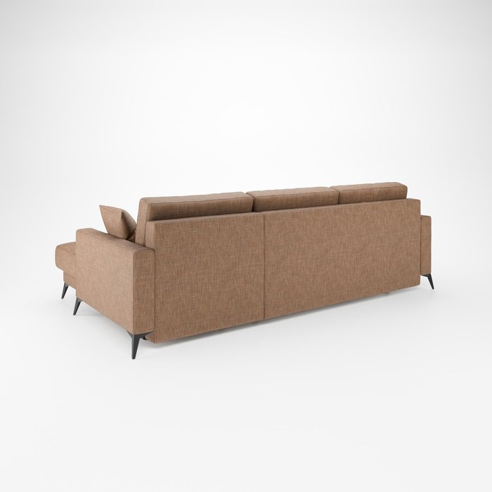 Угловой диван-кровать Наоми 2 светло-коричневого цвета правый  - лучшие Угловые диваны в INMYROOM