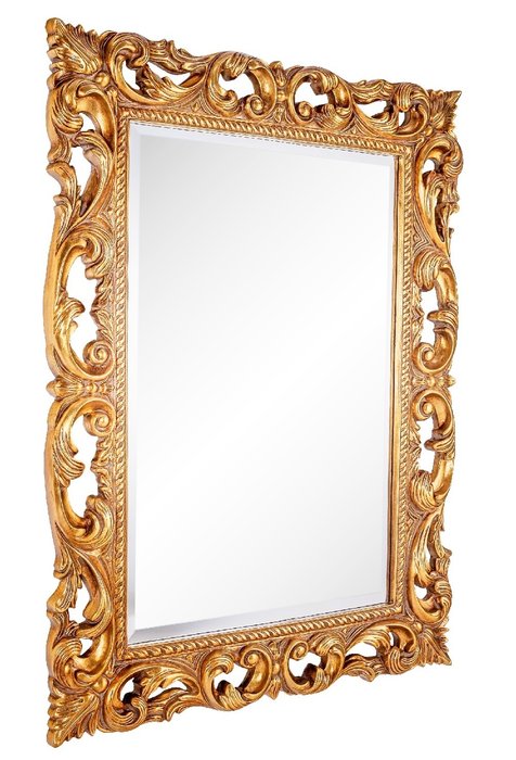 Настенное Зеркало Oxford Gold в резной раме - купить Настенные зеркала по цене 38500.0