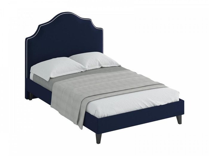 Кровать Queen Victoria темно-синего цвета 140x200