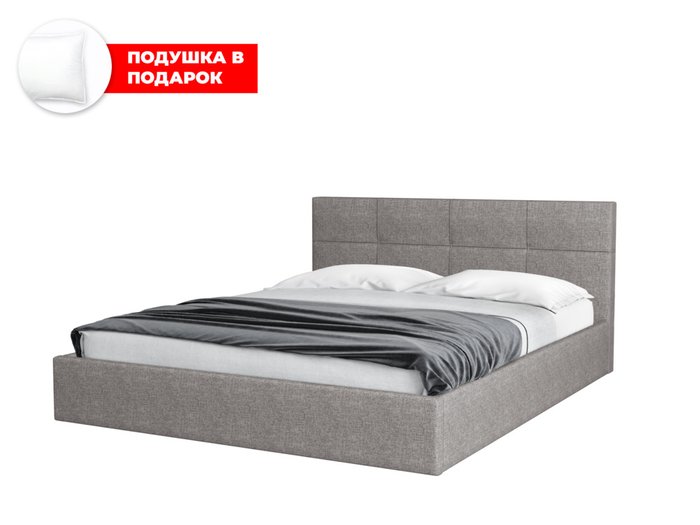 Кровать Belart 140х200 серого цвета с подъемным механизмом