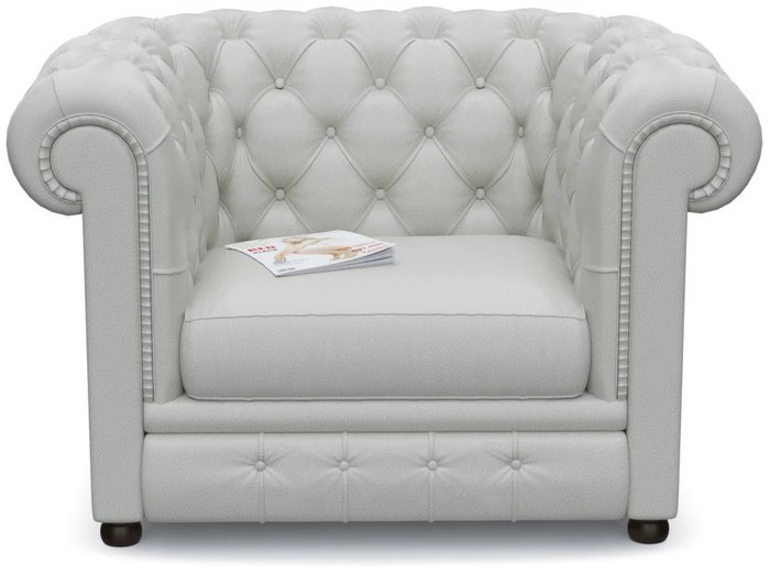 Кресло Честер белого цвета - купить Интерьерные кресла по цене 35689.0