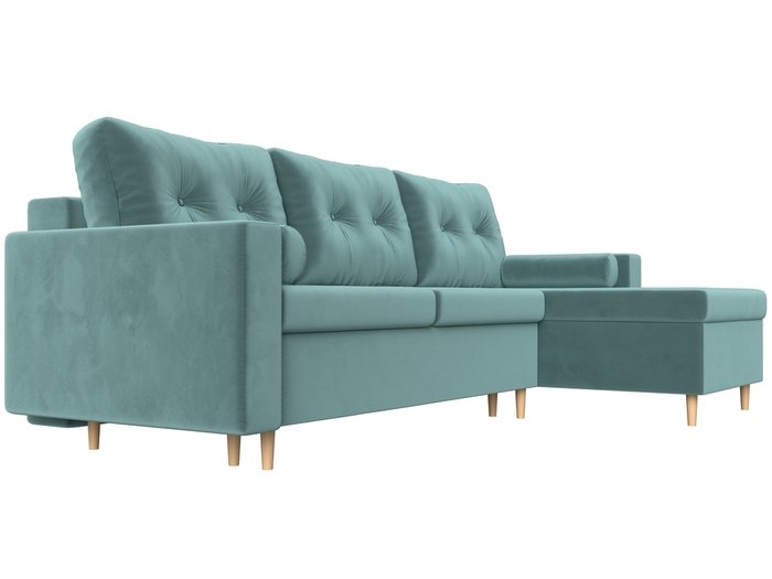 Угловой диван-кровать Белфаст бирюзового цвета  правый угол - лучшие Угловые диваны в INMYROOM