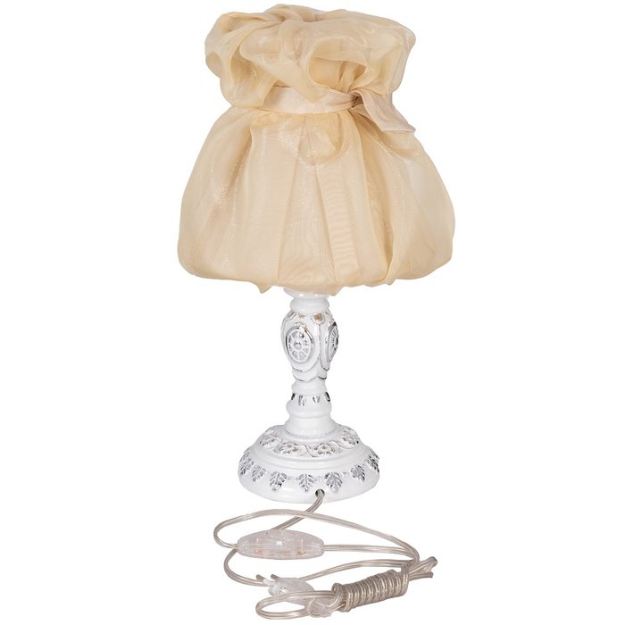 Настольная лампа Корса Мадлен бело-кремового цвета - купить Настольные лампы по цене 4194.0