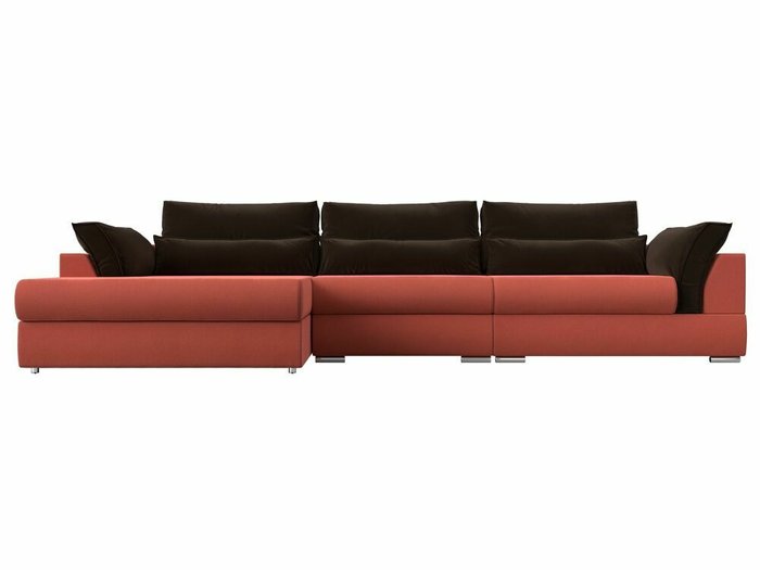 Угловой диван-кровать Пекин Long кораллово-коричневого цвета угол левый - купить Угловые диваны по цене 109999.0