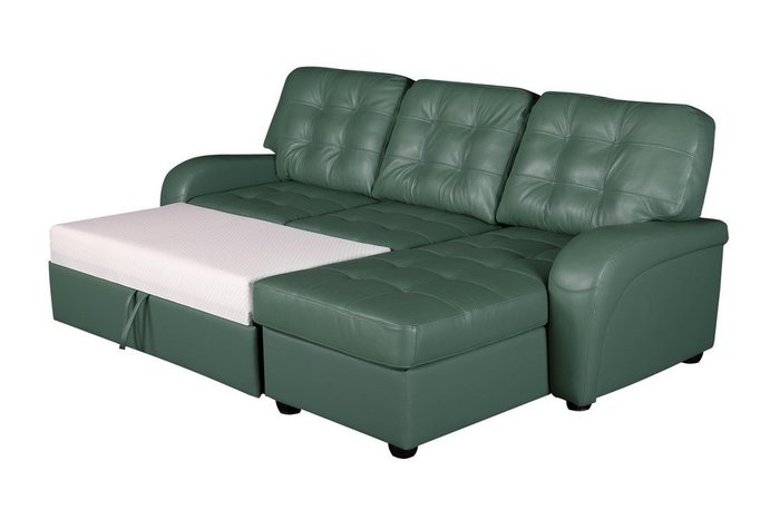 Угловой диван-кровать Сидней с канапе Supreme Mint зеленого цвета  - лучшие Угловые диваны в INMYROOM