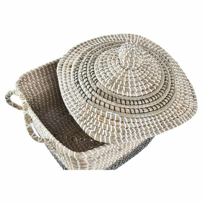 Декоративная корзина Серый Натуральный Морская трава Boho 45 x 35 x 43 - купить Плетеные корзины по цене 15656.0