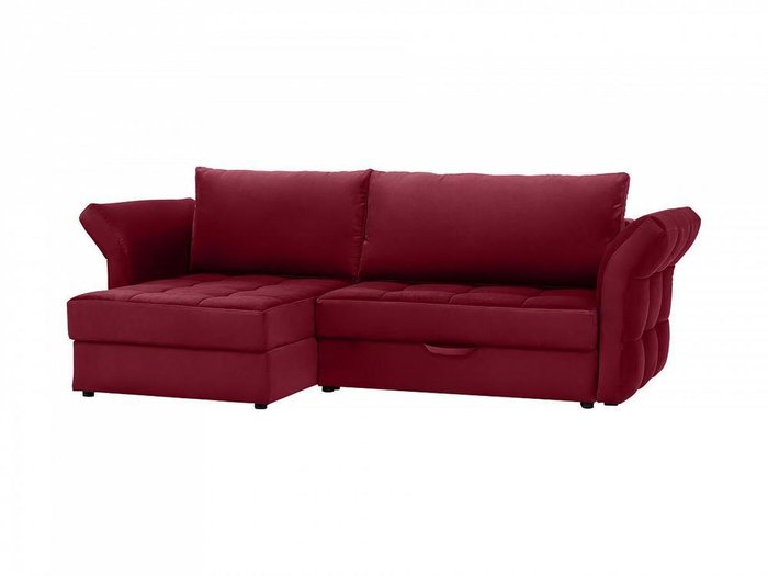 Угловой диван-кровать Wing бордового цвета - лучшие Угловые диваны в INMYROOM