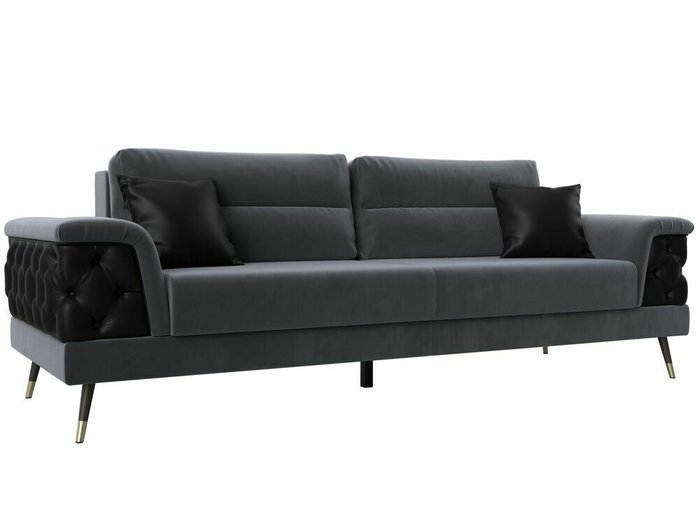  Прямой диван-кровать Лига 023 серого цвета