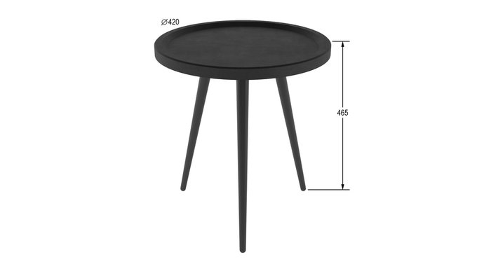 Стол кофейный Батл черного цвета - купить Кофейные столики по цене 4485.0