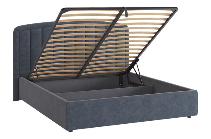 Кровать Сиена 2 180х200 темно-синего цвета с подъемным механизмом - лучшие Кровати для спальни в INMYROOM
