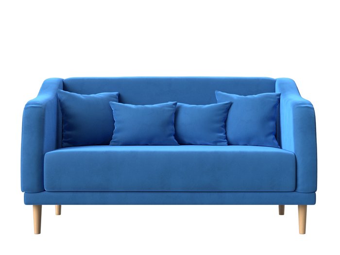 Прямой диван Киото голубого цвета - купить Прямые диваны по цене 32999.0