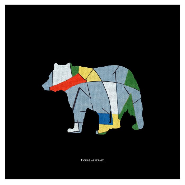 Репродукция картины на холсте Абстрактный бурый медведь 