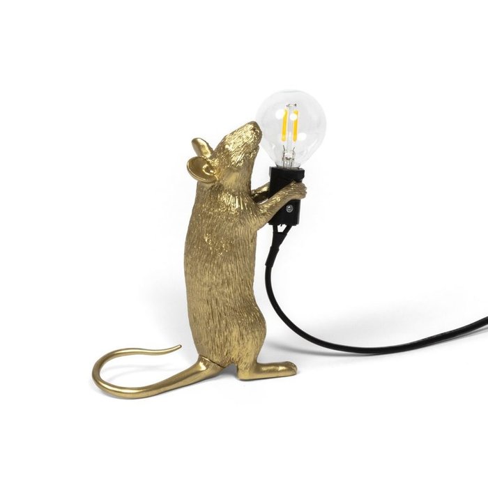 Настольная лампа Mouse Lamp Gold Step - лучшие Настольные лампы в INMYROOM