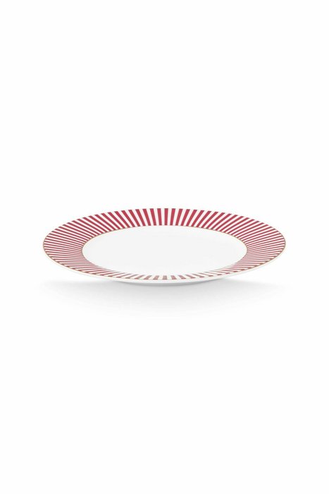 Набор из 2-х тарелок Royal Stripes Dark Pink, D17 см - лучшие Тарелки в INMYROOM