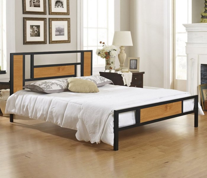 Кровать Бристоль 180х200 черно-коричневого цвета - лучшие Кровати для спальни в INMYROOM