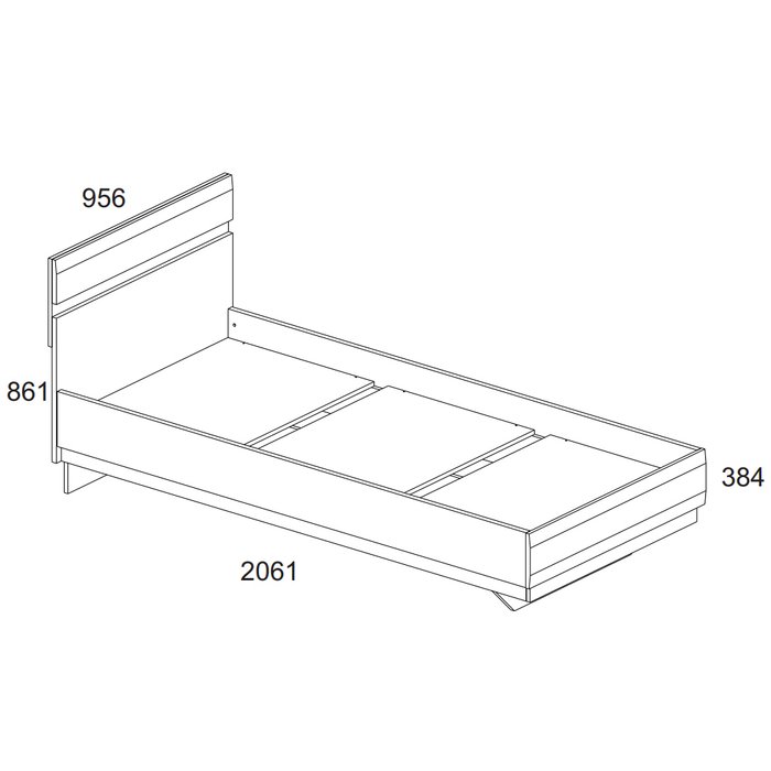 Кровать Linate без подъемного механизма 90х200 белого цвета - купить Кровати для спальни по цене 22399.0