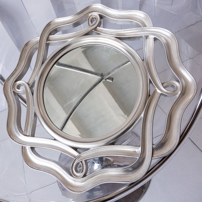 Настенное зеркало Шалимар в раме серебряного цвета - купить Настенные зеркала по цене 22000.0