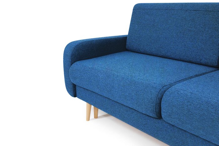 Диван-кровать Микаэле синего цвета - купить Прямые диваны по цене 42075.0