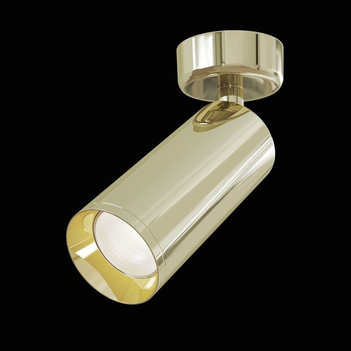 Потолочный светильник Focus золотого цвета - лучшие Накладные споты в INMYROOM