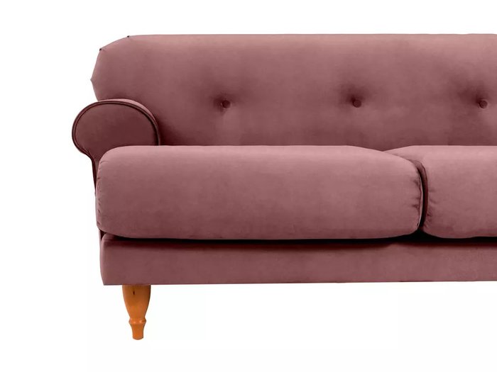 Диван Italia бордового цвета с бежевыми ножками - лучшие Прямые диваны в INMYROOM