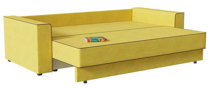 Диван-кровать Принстон (Сильвио)  Yellow желтого цвета - лучшие Прямые диваны в INMYROOM